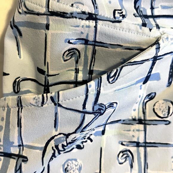Lilly Pulitzer Luxletic Golf Skort Rare Print Talk Birdie To Me Women’s 12 Blue - Picture 5 of 8